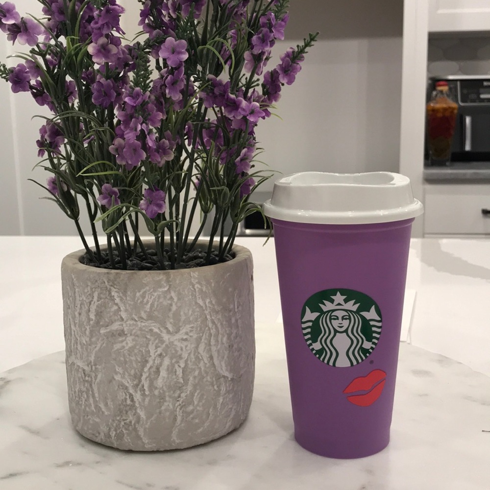 Starbucks purple reusable cup- Valentines 2021